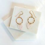Love Earrings - Rose Quartz