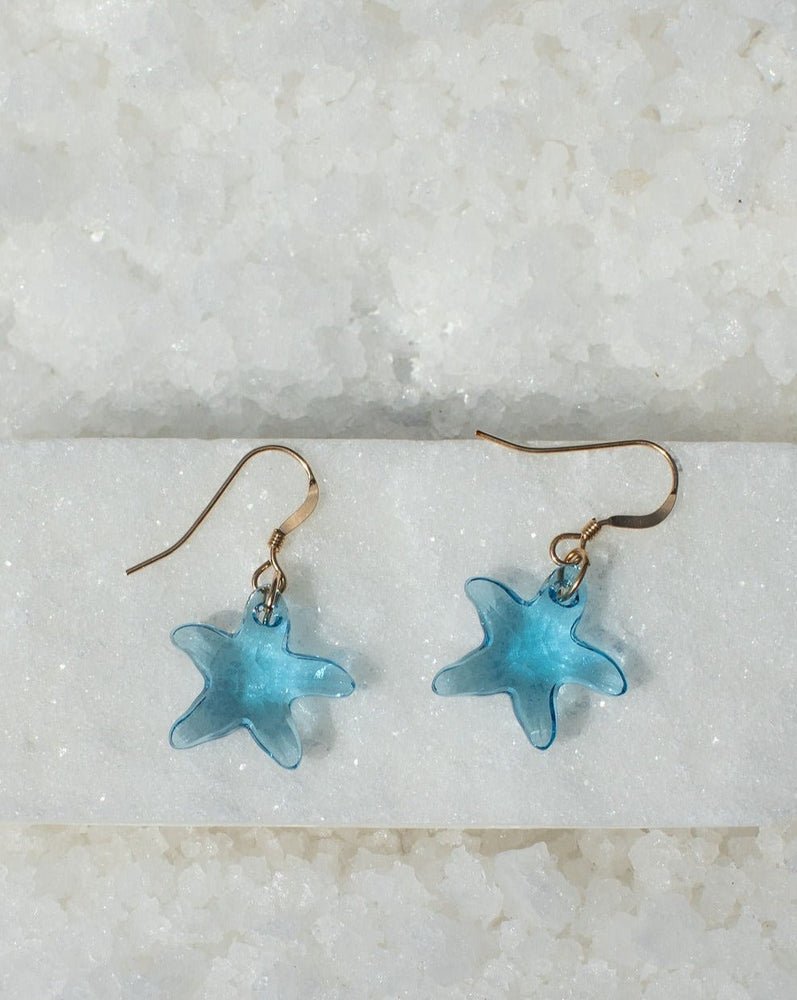 Starfish Earrings - Aquamarine
